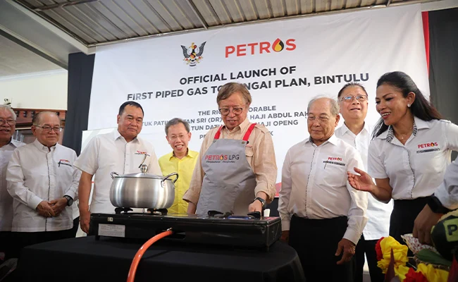 PETROS Delivers First Piped Natural Gas to Sungai Plan, Bintulu